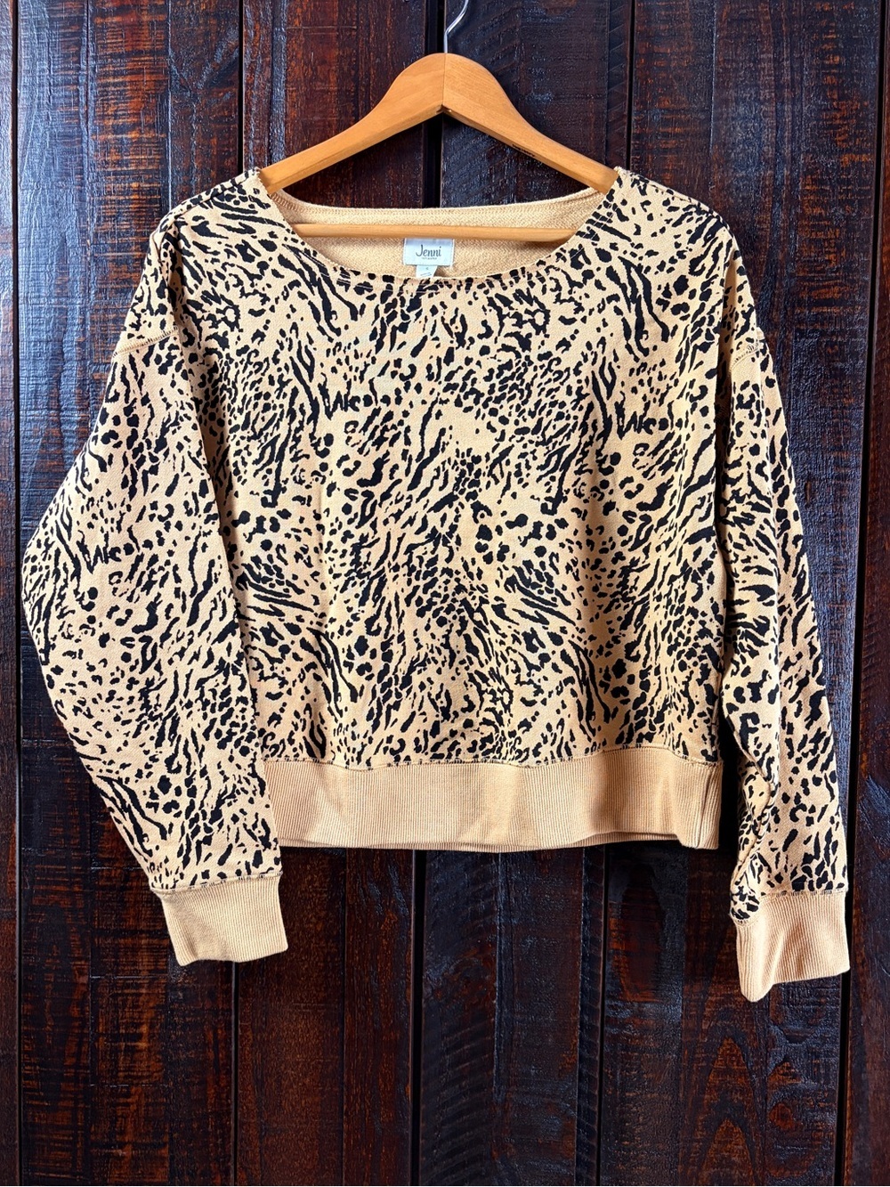 JENNI Animal Print Lounge Sweatshirt NWT Small